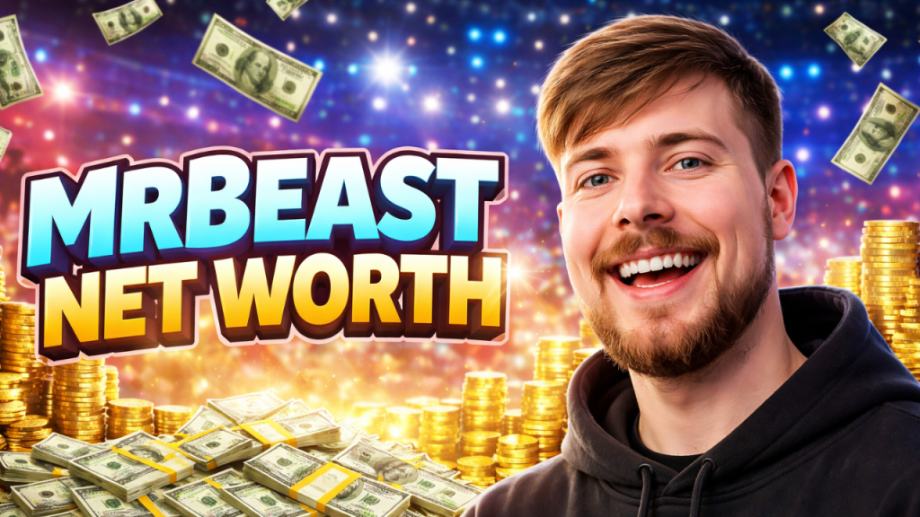 MrBeast smiling at an event, illustrating MrBeast net worth