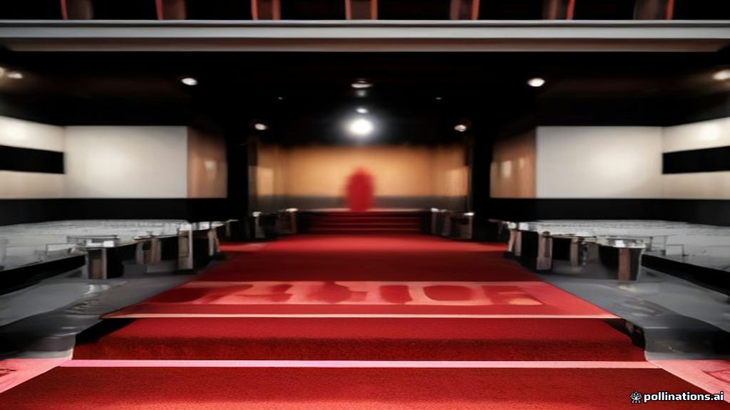 Celebrities and movie stars posing on a red carpet at a Hollywood film premiere.