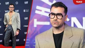 Dan Levy smiling during an interview about his creative projects and filmmaking